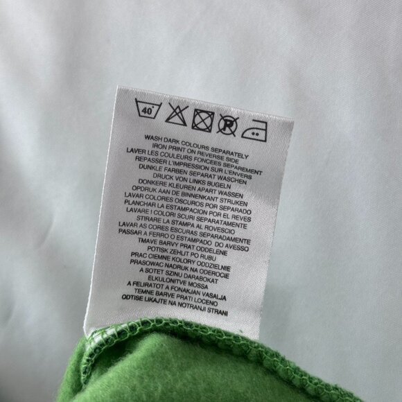 Retro Irish Hoodie Green Striped "Irish Eyes are Smiling" Women XL 14/16 - Picture 8 of 9